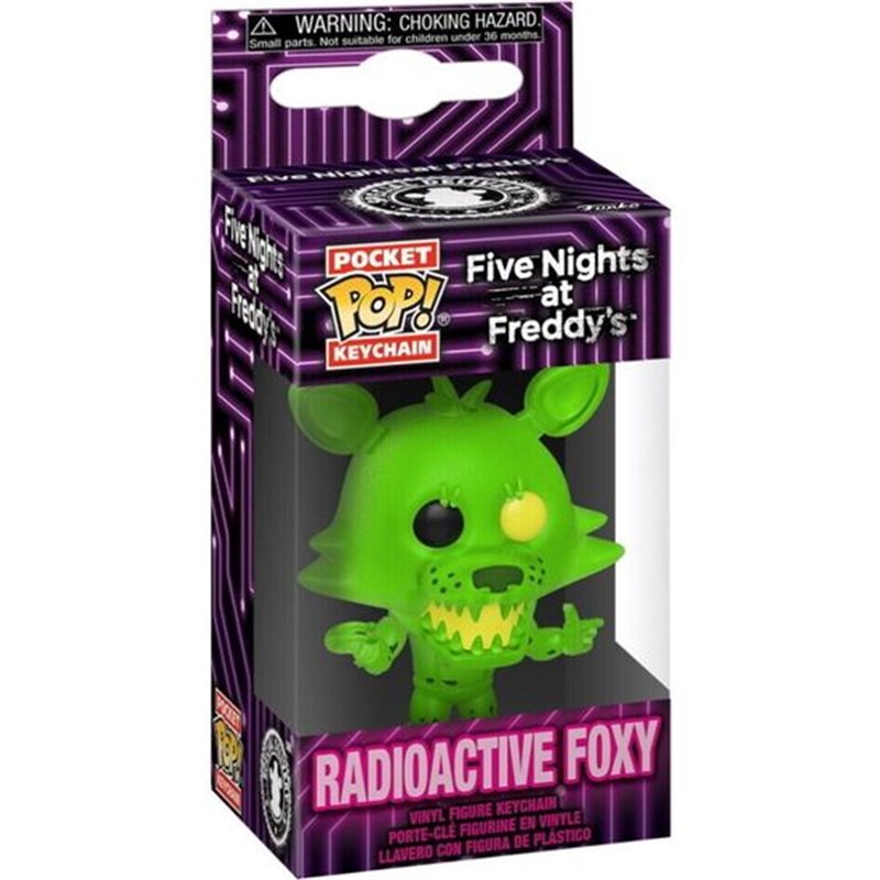 LLAVERO POCKET POP FIVE NIGHTS AT FREDDYS RADIOACTIVE FOXY