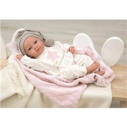 MUÑECA ELEGANCE ARIA ROSA CON PORTABEBE, INCLUYE CHUPETE (MUÑECO DE PESO)40 CM