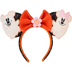 DIADEMA OREJAS FLORAL GHOST MICKEY &#38; MINNIE DISNEY LOUNGEFLY