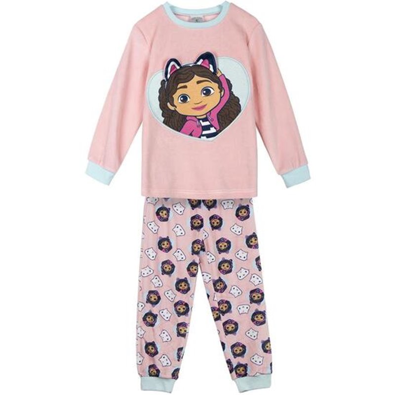 PIJAMA LARGO CORAL FLEECE APLICACIONES GABBY´S DOLLHOUSE