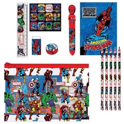 CONJUNTO PAPELERÍA ESCOLAR AVENGERS 22.0 X 14.0 X 0.5 CM