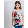 CAMISETA CORTA SINGLE JERSEY PUNTO MINNIE GRAY