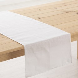 CAMINO DE MESA LINO 100% BLANCO - Teknashop Ltd