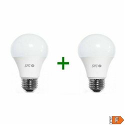 Smart Light bulb SPC Aura 1050 Wifi 10 W E27 75 W 2700K - 6500K (2 uds) (S0230346)