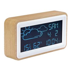 Multi-function Weather Station Denver Electronics 117160000090 White Wood (S0430458) - Teknashop Ltd