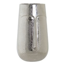 Vase DKD Home Decor Face Silver Aluminium Modern 16 x 16 x 28 cm (S3012959) - Teknashop Ltd