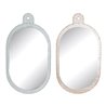 Wall mirror DKD Home Decor White Pink Metal Crystal 22 x 1,5 x 40 cm (2 Units) (S3014018) - Teknashop Ltd