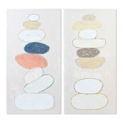 Painting DKD Home Decor Stones 60 x 3,8 x 120 cm Scandinavian (2 Units) (S3013571) - Teknashop Ltd