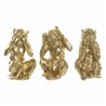 Decorative Figure DKD Home Decor Golden Resin Colonial Monkey 13 x 11 x 19,5 cm (3 Pieces) (S3016925) - Teknashop Ltd