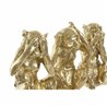 Decorative Figure DKD Home Decor Golden Resin Colonial Monkey 13 x 11 x 19,5 cm (3 Pieces) (S3016925) - Teknashop Ltd