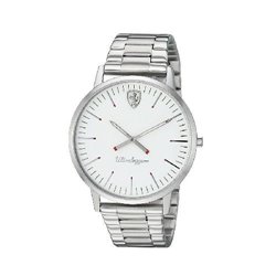 FERRARI WATCH ULTRALEGGERO 2H WHITE /SILVER SS BRACELET 40MM