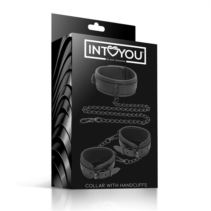 Collar and Hand Cuffs Set Vegan Leather - BS-093 - Teknashop Ltd