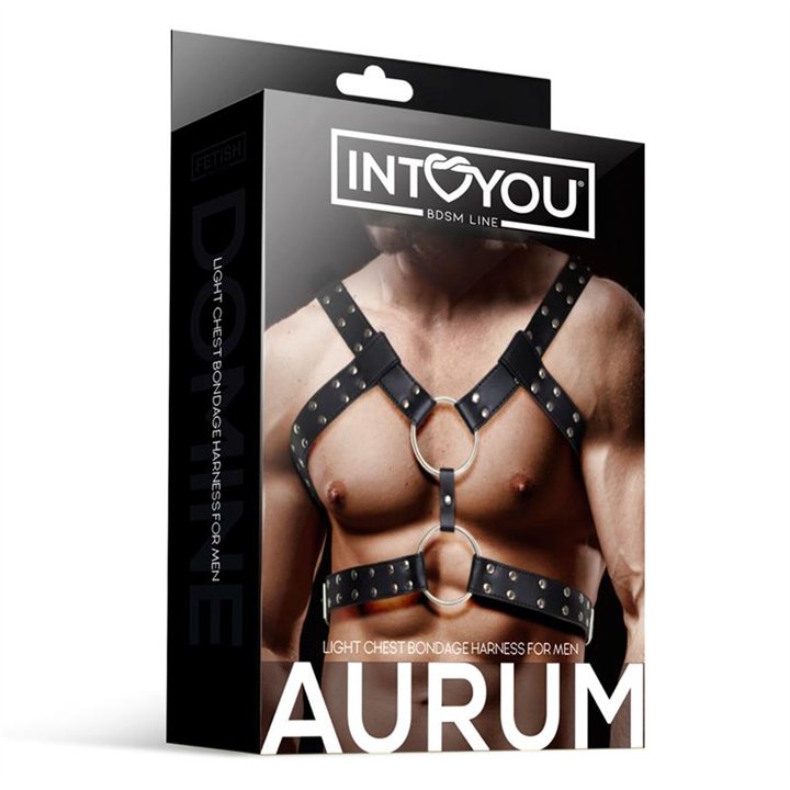 Aurum Male Chest Bondage Harness Vegan Leather - FI-452 - Teknashop Ltd