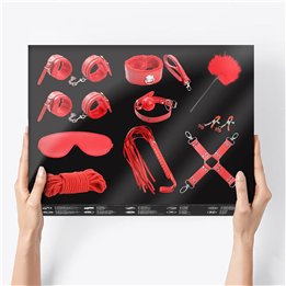 Bondage Set 10 Pieces Red - IB-624 - Teknashop Ltd