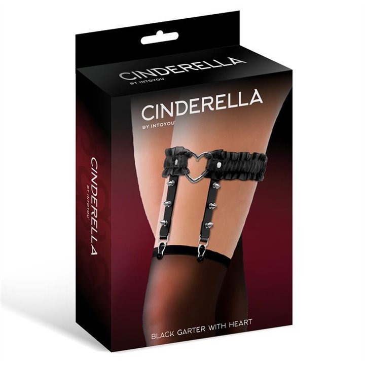 Garter with Heart and Ruffles Vegan Leather One Size - CR-919 - Teknashop Ltd