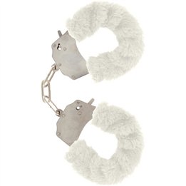 TOYJOY - FURRY FUN CUFFS BONDAGE WHITE - D-222232 - Teknashop Ltd