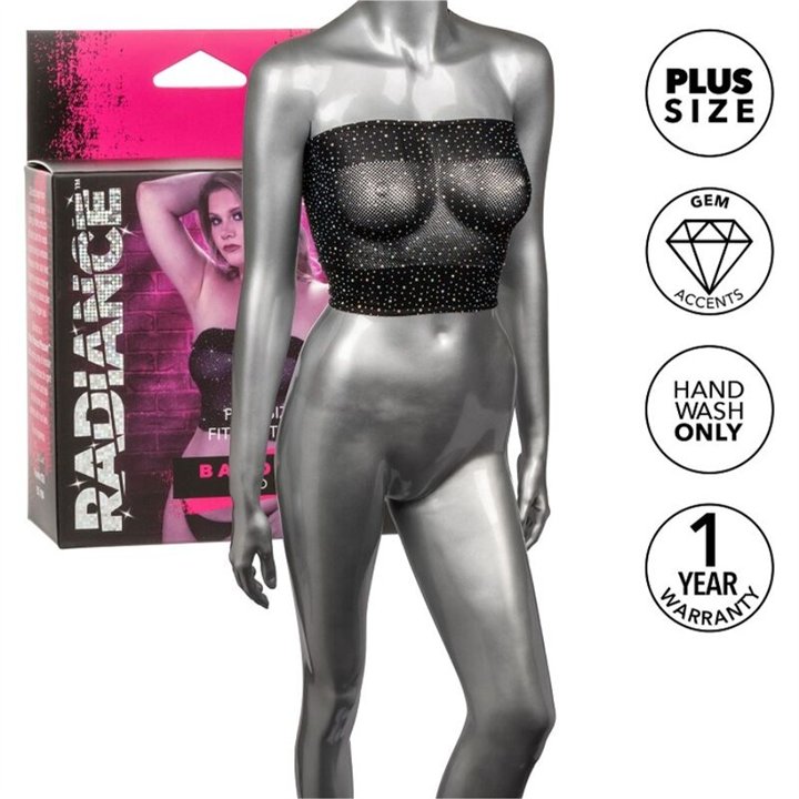CALEXOTICS - RADIANCE BANDEAU TOP RHINE PLUS SIZE - D-238364 - Teknashop Ltd