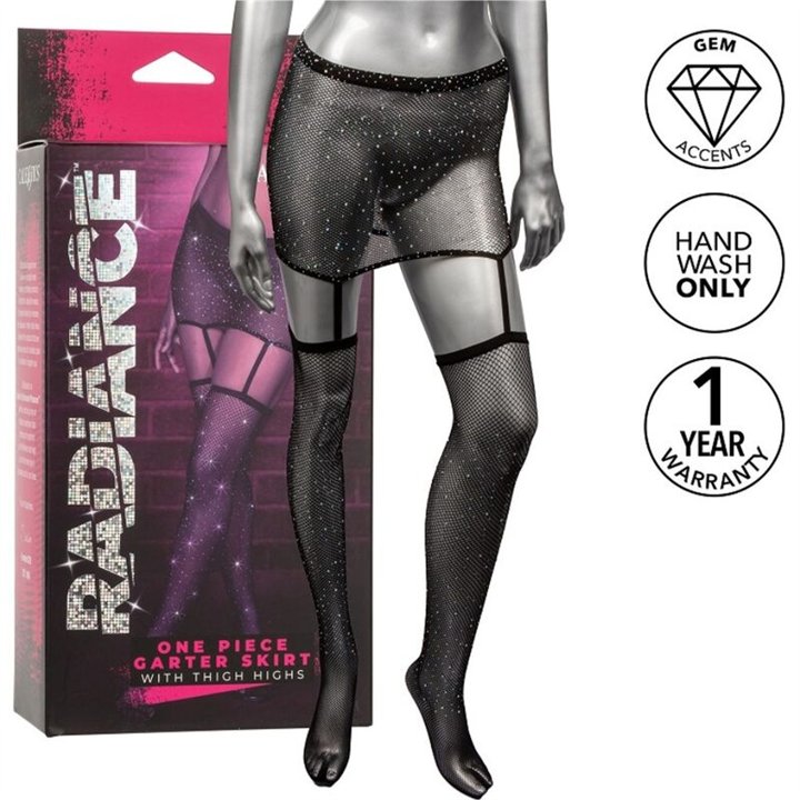 CALEXOTICS - RADIANCE GARTER SKIRT THIGH HIGHS - D-238367 - Teknashop Ltd
