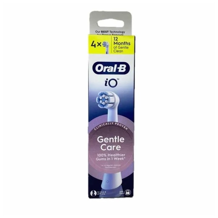 Oral-B iO Gentle Care White Replacement Heads 4 Pack - unisex - Teknashop Ltd