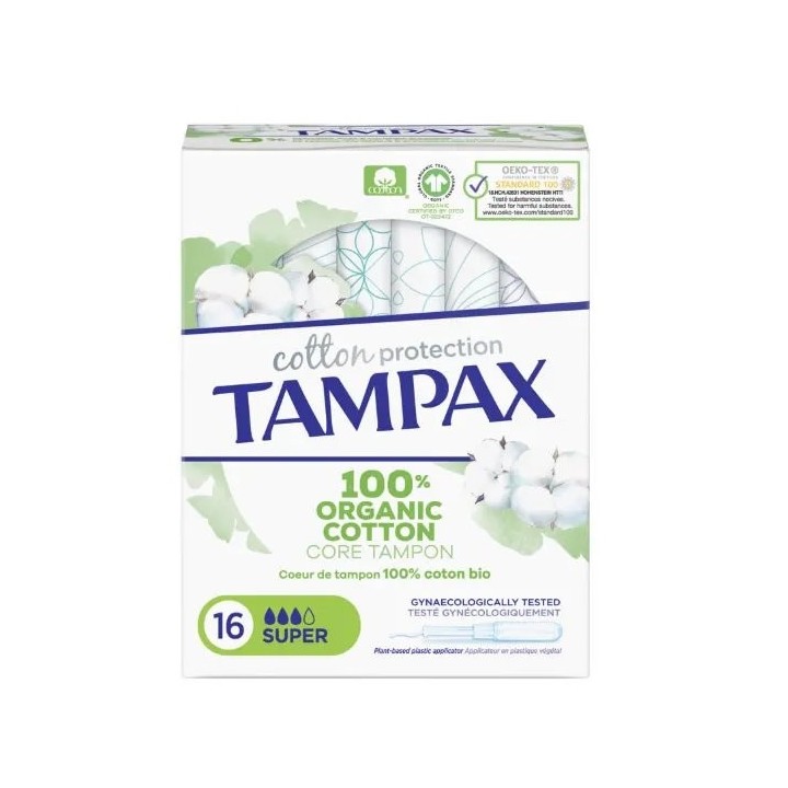 Tampax Organic Super Tampon 16 Units - unisex - Teknashop Ltd