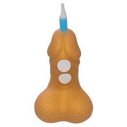 DIABLO PICANTE - PENIS BIRTHDAY NUMBER CANDLE GOLDEN - D-245439 - Teknashop Ltd