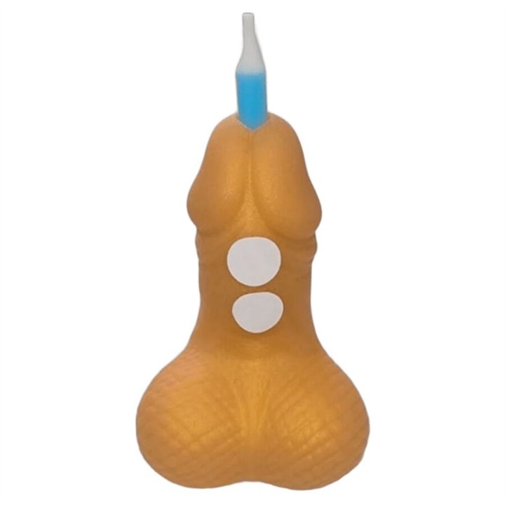 DIABLO PICANTE - PENIS BIRTHDAY NUMBER CANDLE GOLDEN - D-245439 - Teknashop Ltd