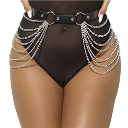 SUBBLIME - LEATHER CHAINBELT BLACK ONE SIZE - D-239267 - Teknashop Ltd
