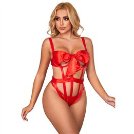 SUBBLIME - 954475 SEXY OPENWORK BODY WITH BOW RED L/XL - D-242226 - Teknashop Ltd