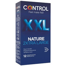 CONTROL - NATURE 2XTRA LARGE XXL CONDOMS - 12 UNITS - D-230185 - Teknashop Ltd