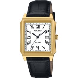 CASIO COLLECTION Mod. TANK - GOLD, LEATHER - WW.MTP-B190GL-7BVEF - Teknashop Ltd
