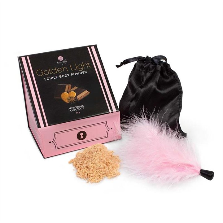 100% Edible Powder Kit and Feather Tickler Chocolate, Cinnamon and Ginger Flavor - F3686 - Teknashop Ltd