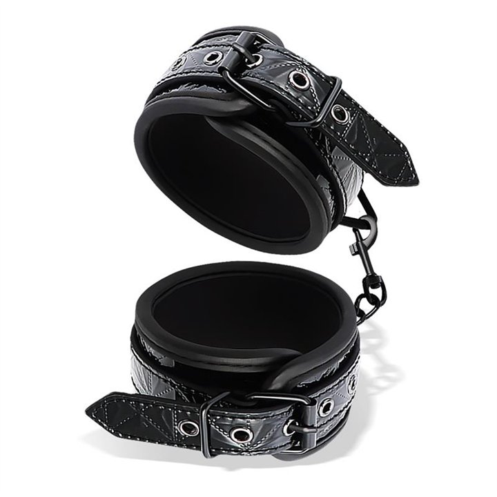 Adjustable Handcuffs Sapphire Vegan Leather - BD-499 - Teknashop Ltd