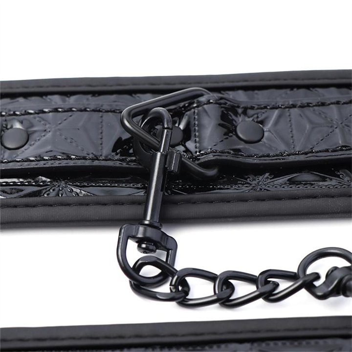 Adjustable Handcuffs Sapphire Vegan Leather - BD-499 - Teknashop Ltd
