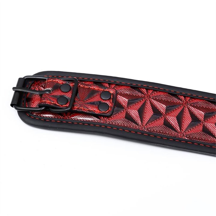 llar with Nipple Clamps Diamond Vegan Leather - DL-490 - Teknashop Ltd