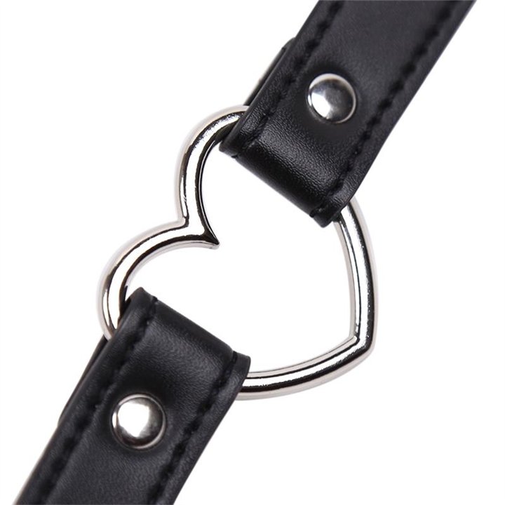 Collar with Heart Shaped Hoop Adjustable 41,5 cm Black - 843658379471 - Teknashop Ltd