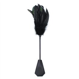 Feather Tickler and Paddle 2 in 1 48 cm Black - 843658379389 - Teknashop Ltd