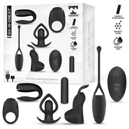 Six-In-One Vibrating Bullet and 6 Silicone Accessories Kit - T-029 - Teknashop Ltd