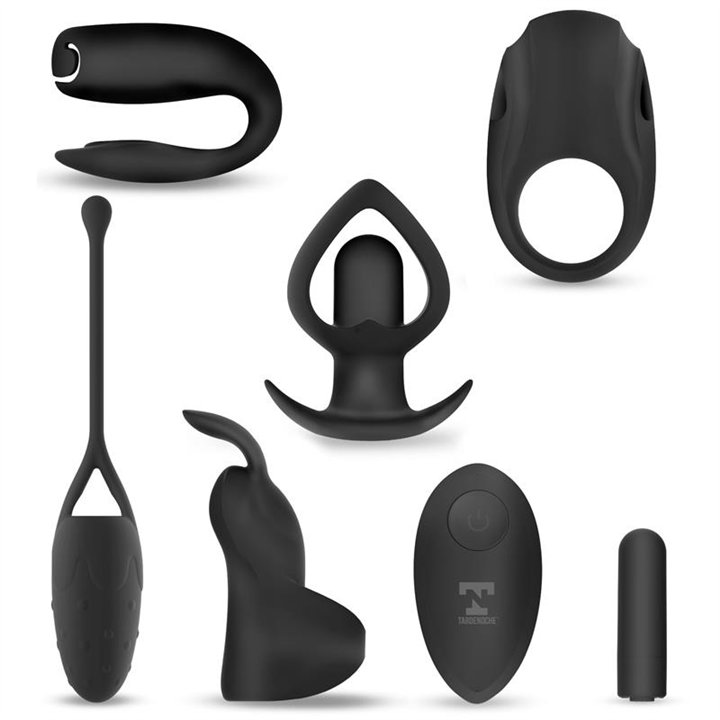 Six-In-One Vibrating Bullet and 6 Silicone Accessories Kit - T-029 - Teknashop Ltd