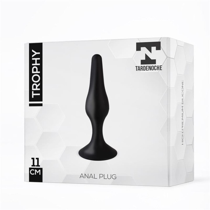 Trophy Anal Plug 11 cm Silicone Black - T-120 - Teknashop Ltd