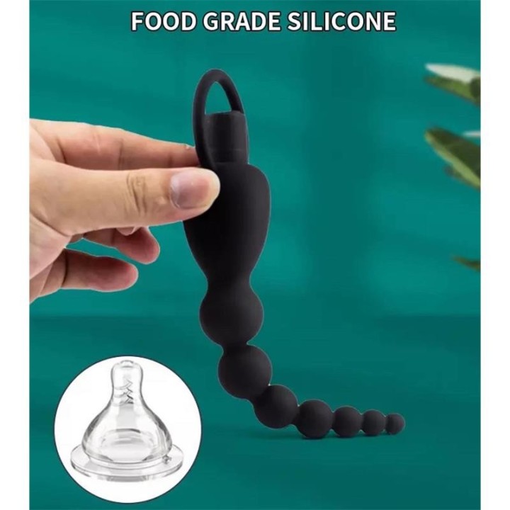 Marbe Anal Chain with Vibration USB Silicone - T-109 - Teknashop Ltd
