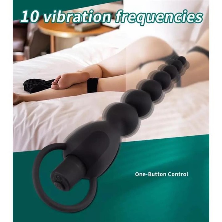 Marbe Anal Chain with Vibration USB Silicone - T-109 - Teknashop Ltd