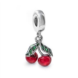 PANDORA Mod. ASYMMETRICAL CHERRY FRUIT DANGLE CHARM - WW.791583C01 - Teknashop Ltd