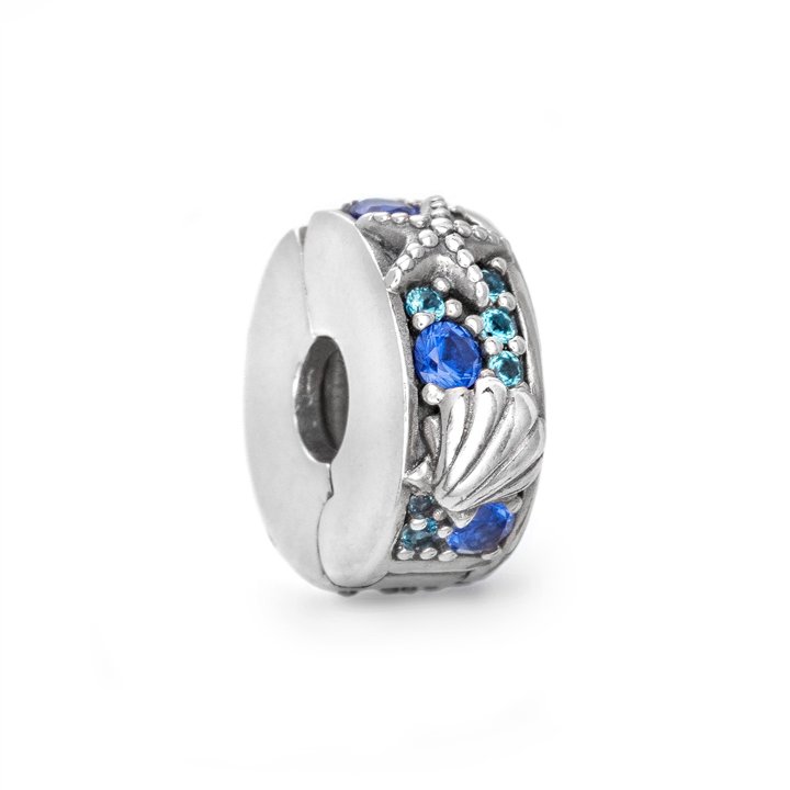 PANDORA Mod. MOMENTS TROPICAL STARFISH & SHELL CLIP CHARM - WW.791678C01 - Teknashop Ltd