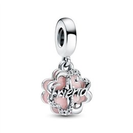 PANDORA Mod. FOUR-LEAF CLOVER FRIENDSHIP DOUBLE DANGLE CHARM - WW.792245C01 - Teknashop Ltd