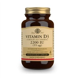 Solgar Vitamin D3 2200 IU (55 mcg) 50 Capsules - unisex - Teknashop Ltd