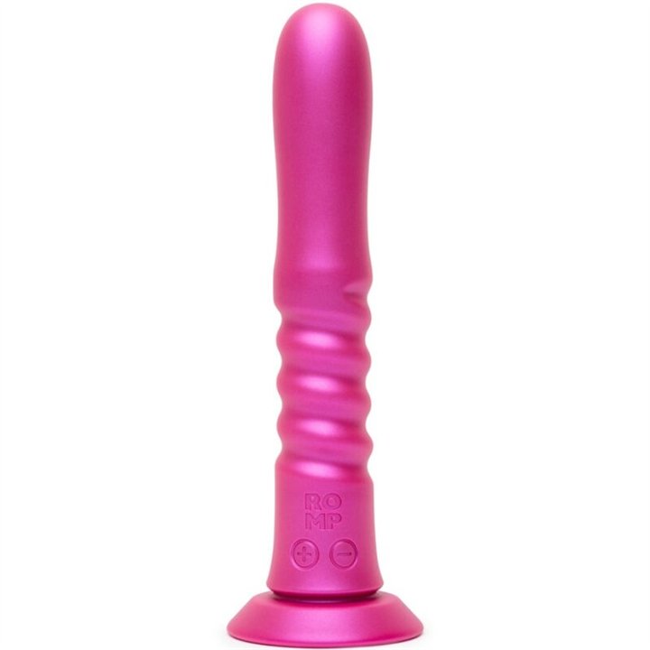 ROMP - JIGGLE UP AND DOWN VIBRATOR WITH PINK SUCTION CUP - D-245860 - Teknashop Ltd