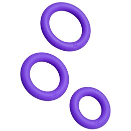 ROMP - REMIX TRIO SET OF 3 PURPLE SILICONE PENIS RINGS - D-245889 - Teknashop Ltd