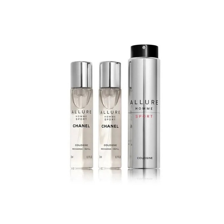 Chanel Allure Homme Sport Travel Spray Rechargeable Set 3 Pieces - man - Teknashop Ltd