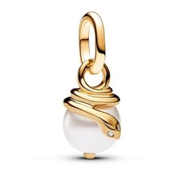 PANDORA Mod. ME SNAKE PEARLESCENT MINI DANGLE CHARM - WW.763375C01 - Teknashop Ltd