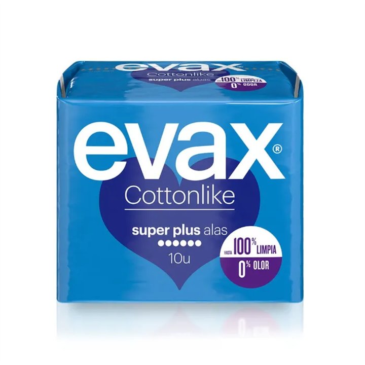 Evax Cottonlike Súper Plus With Wings 10 Units  - unisex - Teknashop Ltd